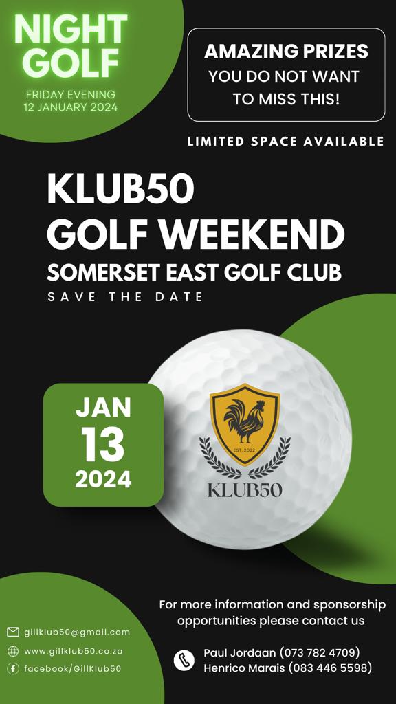 Save the date 2024 Golf KLUB50 